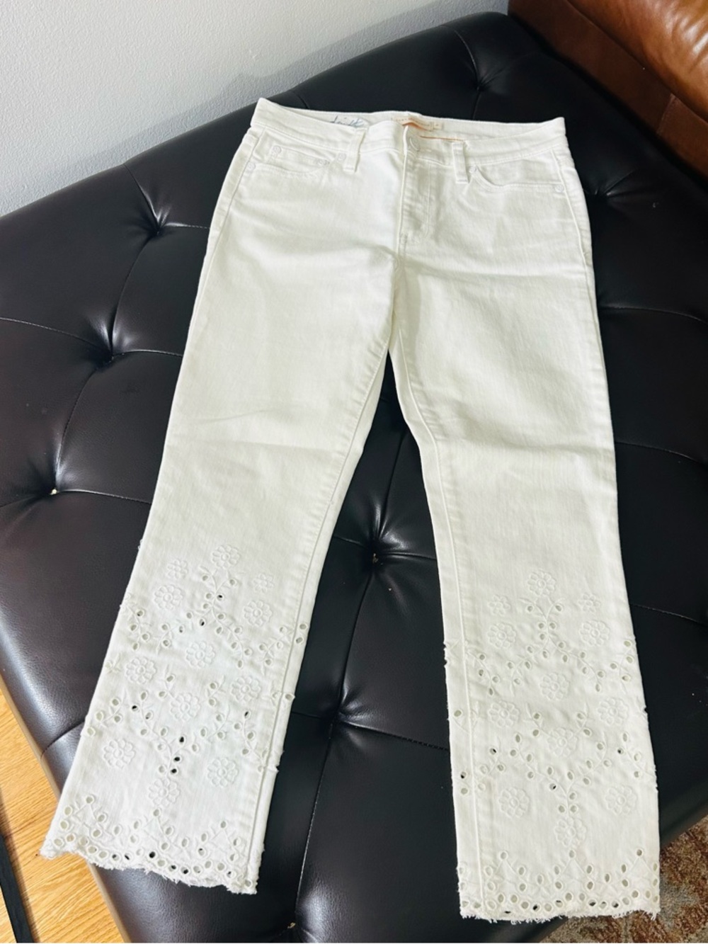 NWT Tory Burch off white jeans size 26